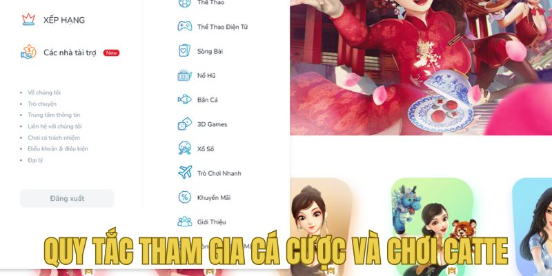 Quy định về các vòng cược trong Catte online