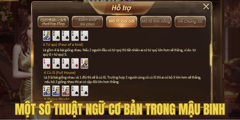 Thuật ngữ về một số bộ bài trong game Mậu binh